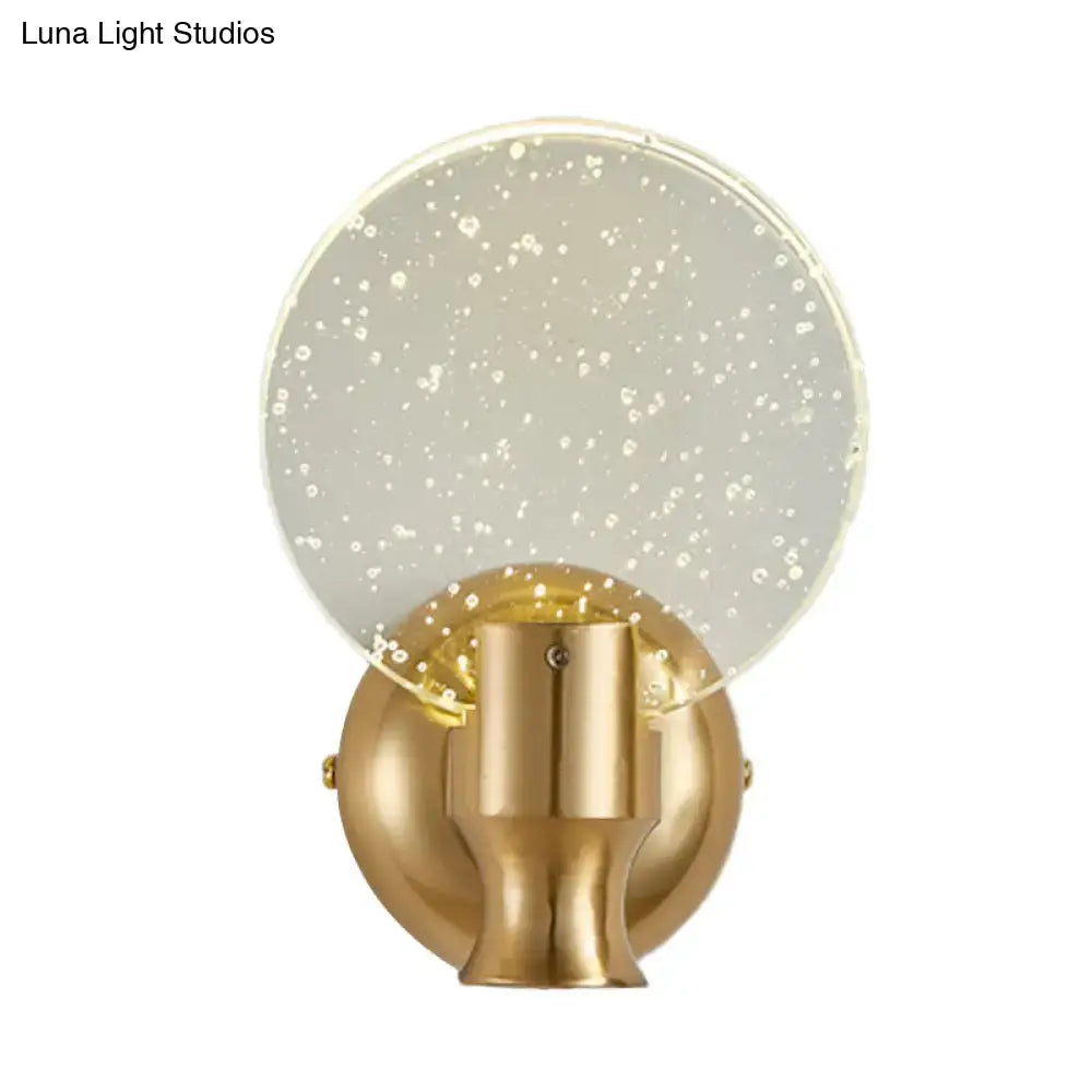 Gold Crystal Bubble 6-Inch Sconce