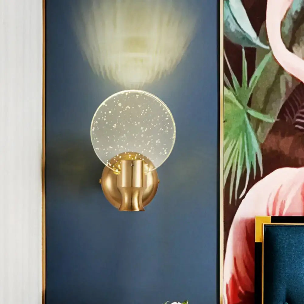 Gold Crystal Bubble 6-Inch Sconce