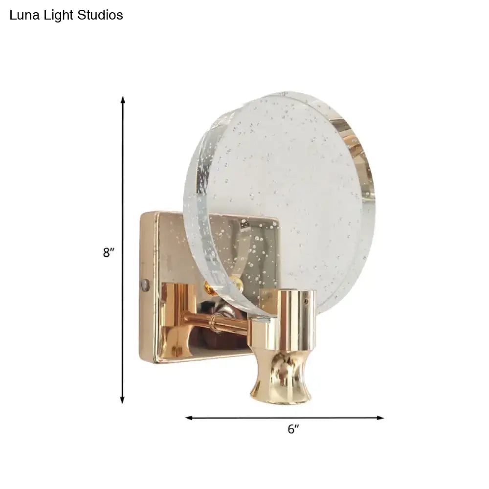 Gold Crystal Bubble 6-Inch Sconce