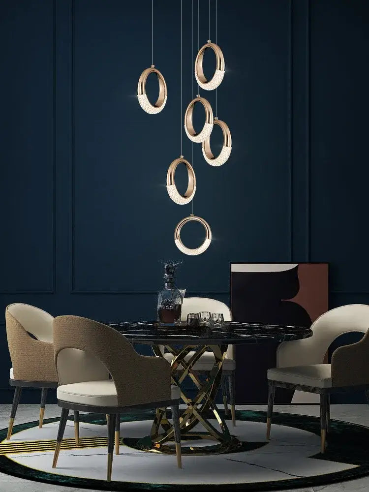 Gold Ring LED Chandelier