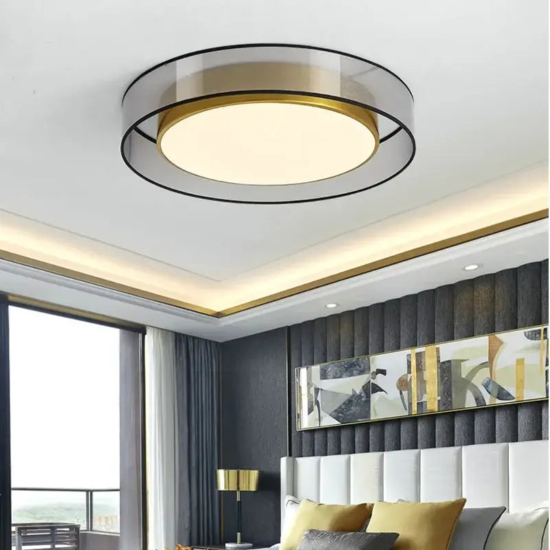 Gold Transparent Frame Ceiling Light