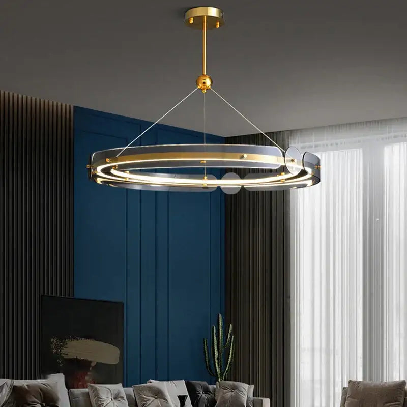 Gold Ring LED 80cm Chandelier