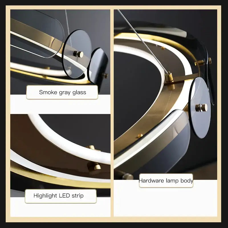 Gold Ring LED 80cm Chandelier