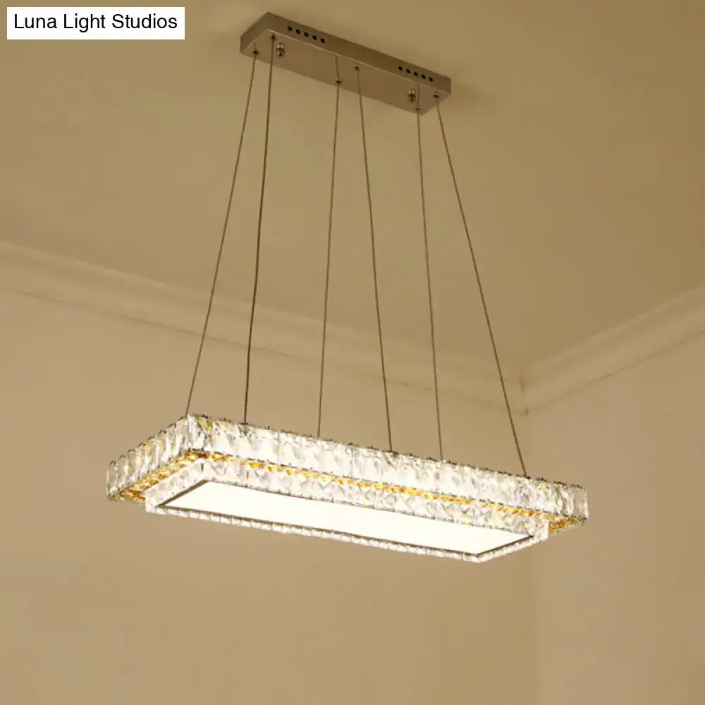 Gold Crystal Blocks Chandelier