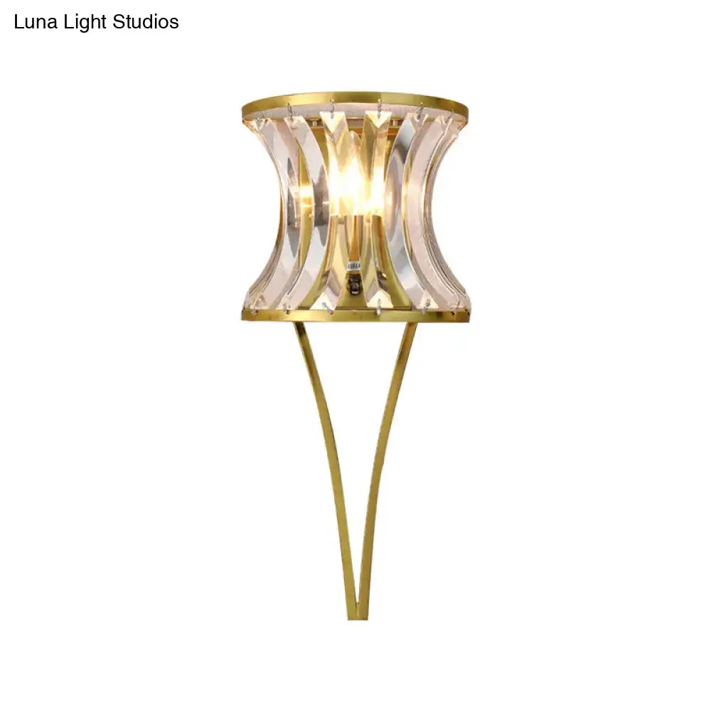 Gold Crystal Hourglass Sconce