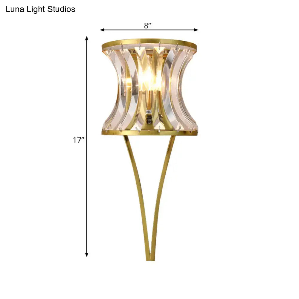 Gold Crystal Hourglass Sconce