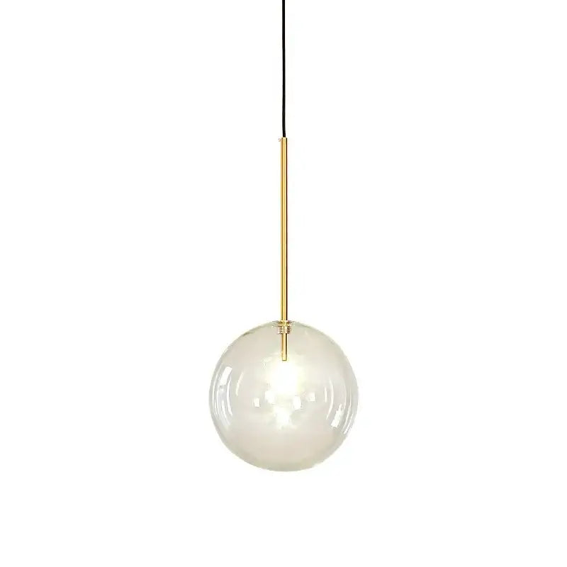 Gold Glass Multi-Globe Iron Pendant