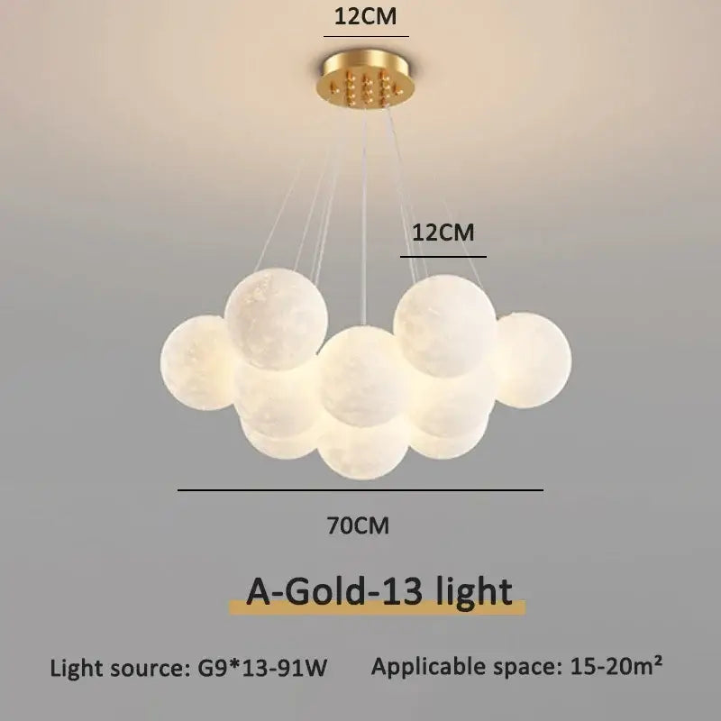Gold Bubble Ball Pendant