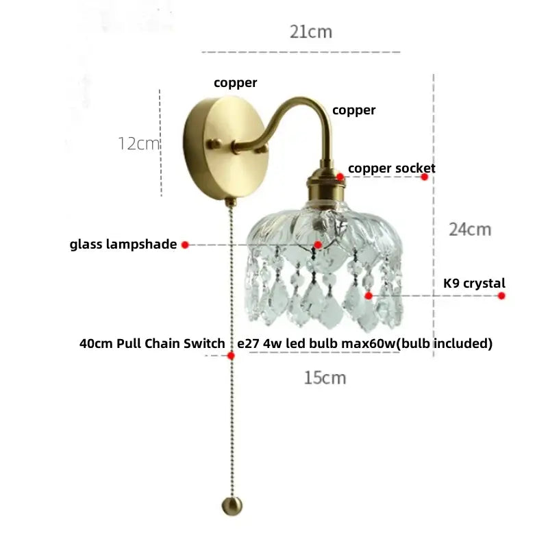 Gold Conch Wall Light