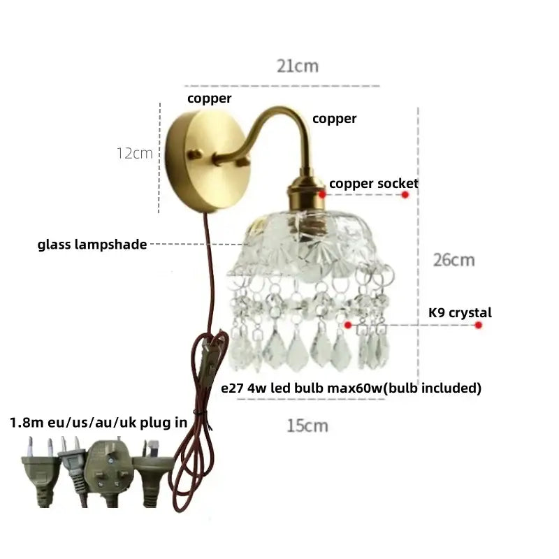 Gold Conch Wall Light
