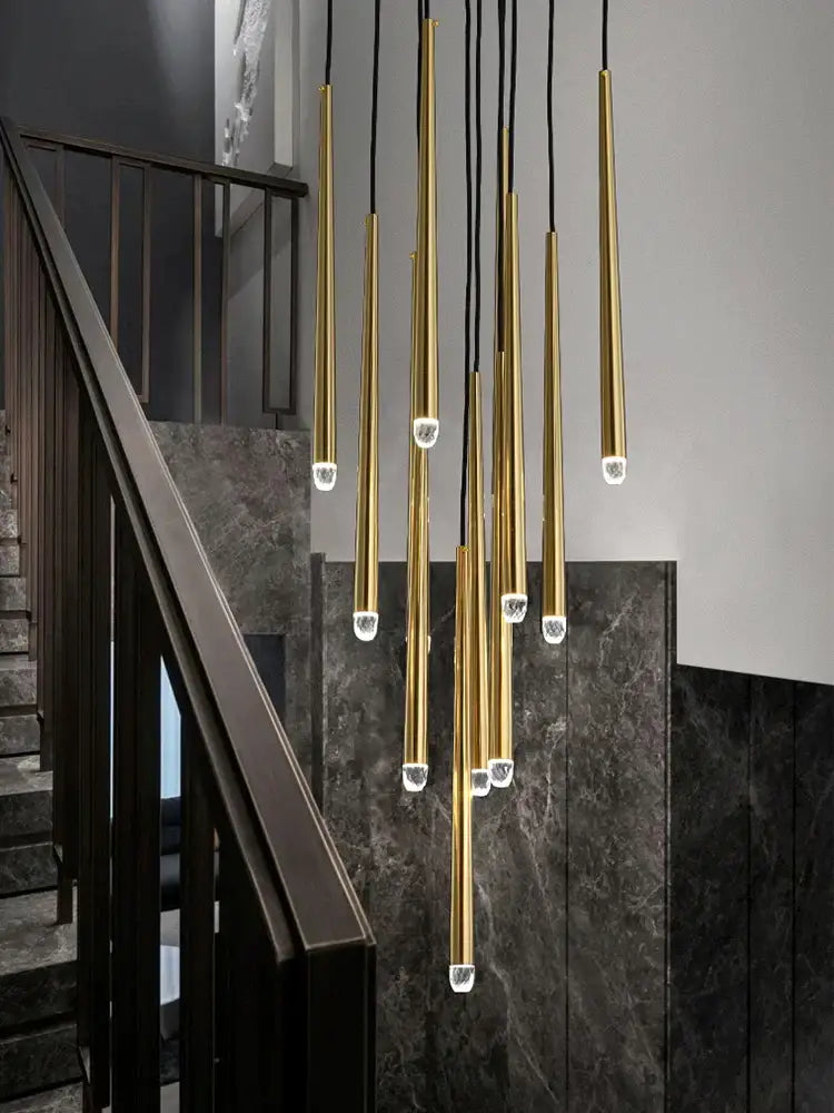 Gold Conical LED Chandelier