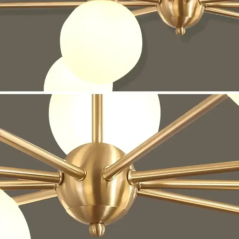 Copper Globe Ceiling Chandelier