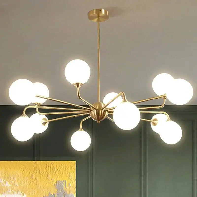 Copper Globe Ceiling Chandelier