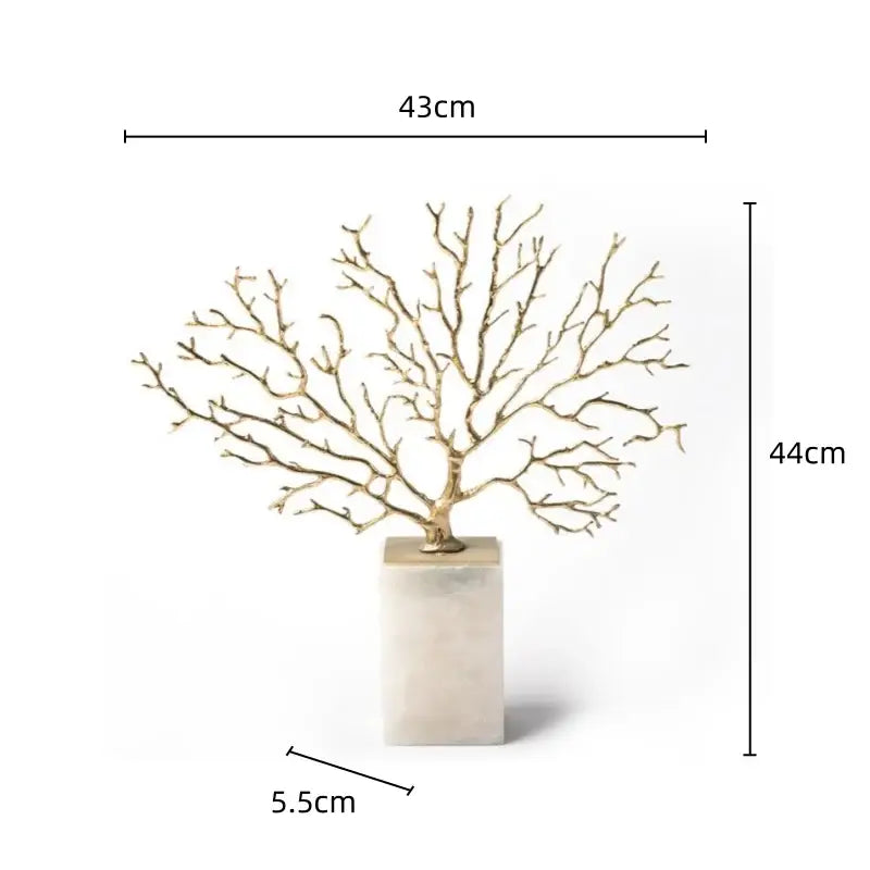 Gold Coral Marble Sculpture