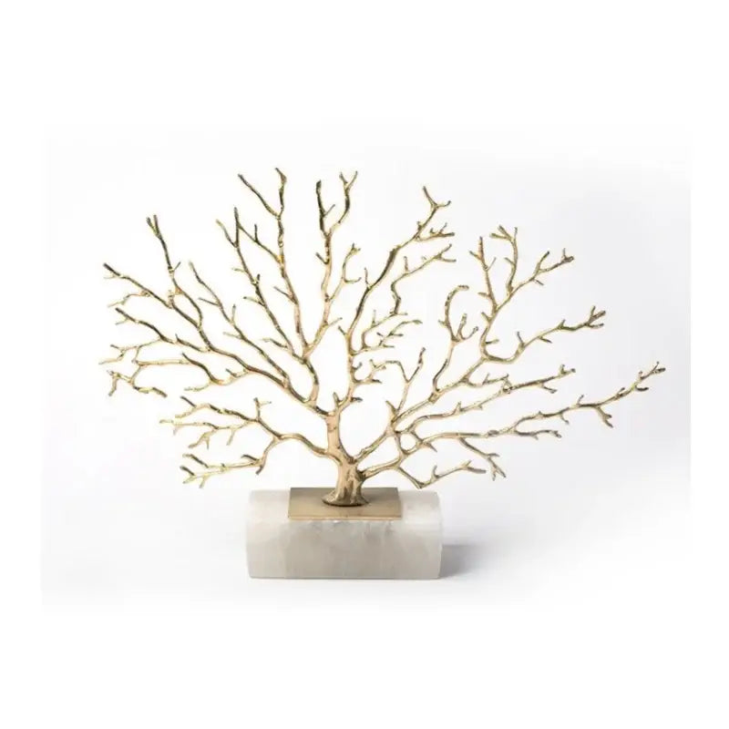 Gold Coral Marble Sculpture