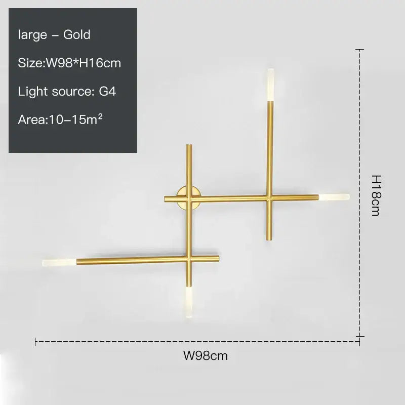 Gold Cross Wall Sconce