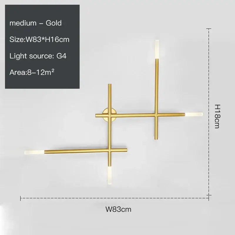 Gold Cross Wall Sconce