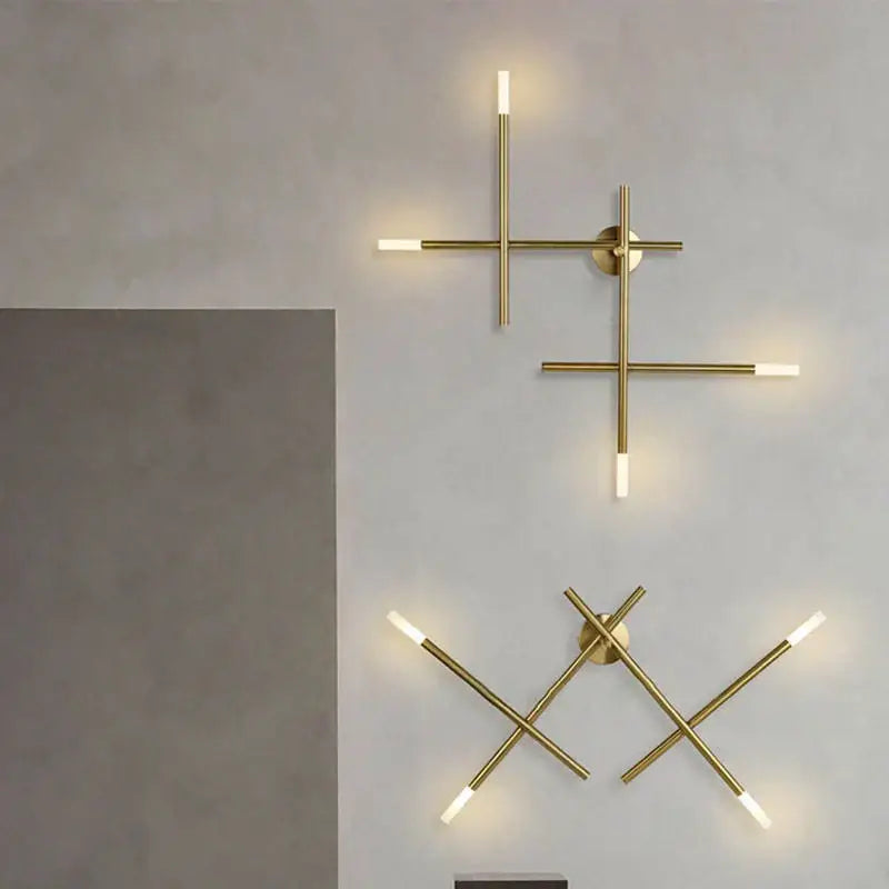 Gold Cross Wall Sconce