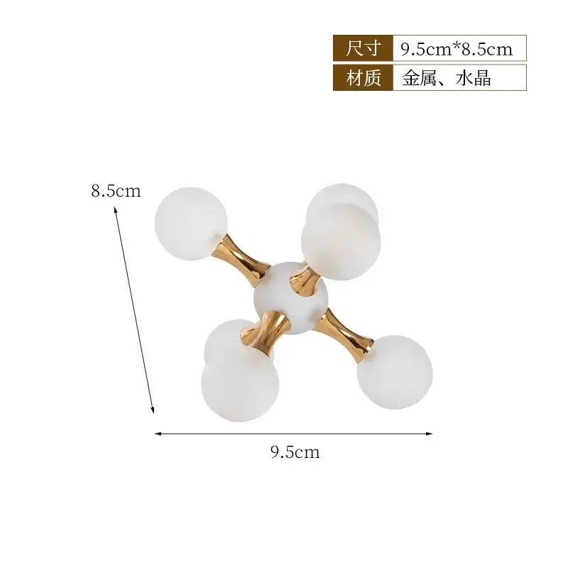 Gold Crystal Geometric Ornament