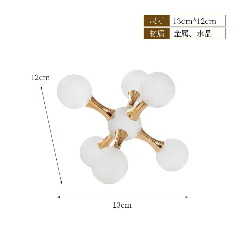 Gold Crystal Geometric Ornament