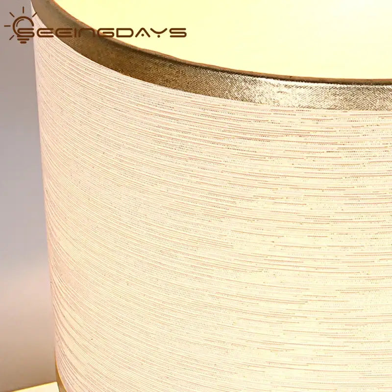 Gold Crystal Table Lamp with Fabric Shade