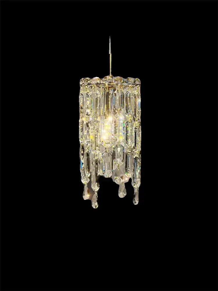 Gold Crystal Pendant Chandelier in Gold or Chrome