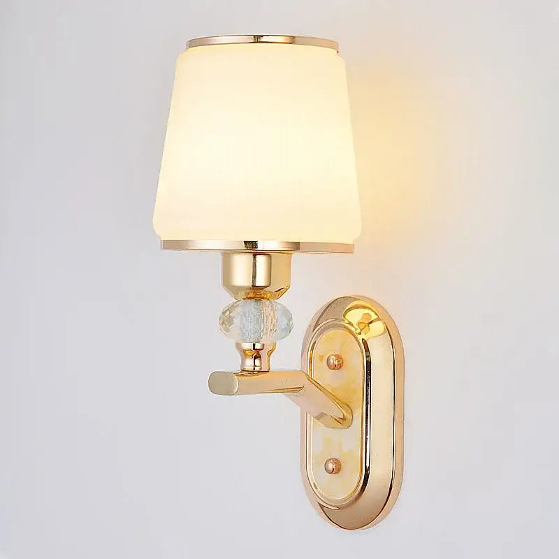 Gold Crystal Fabric Sconce