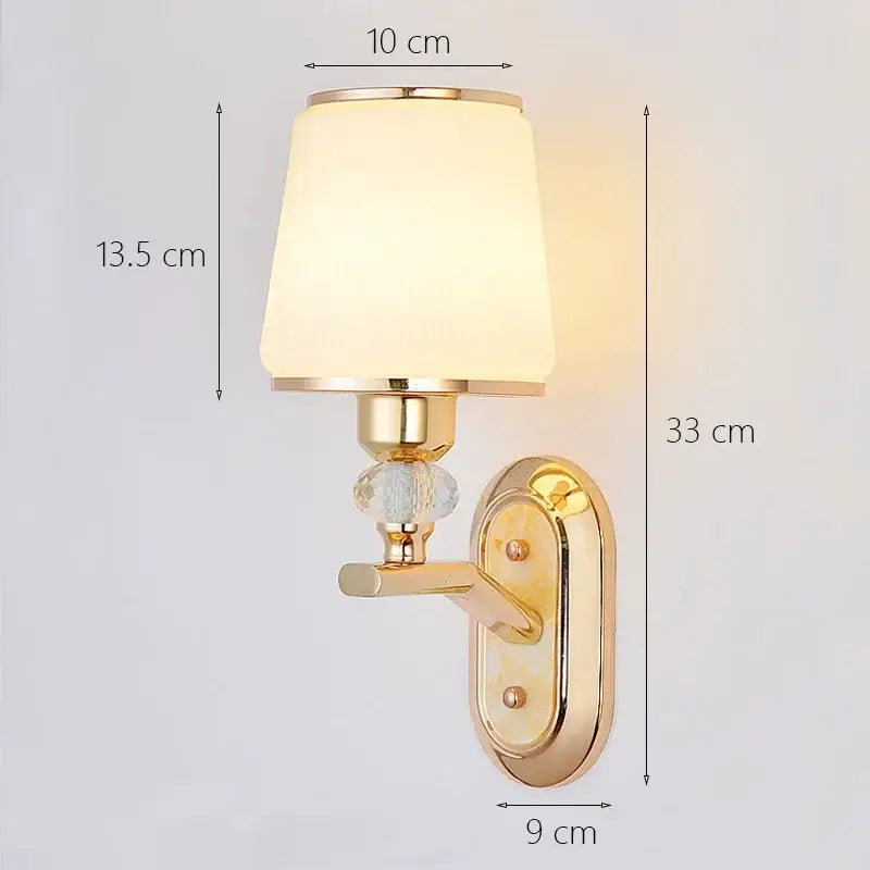 Gold Crystal Fabric Sconce