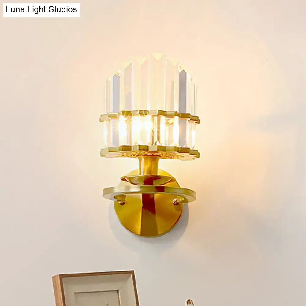 Gold Crystal Block Ultra-Modern Wall Lamp