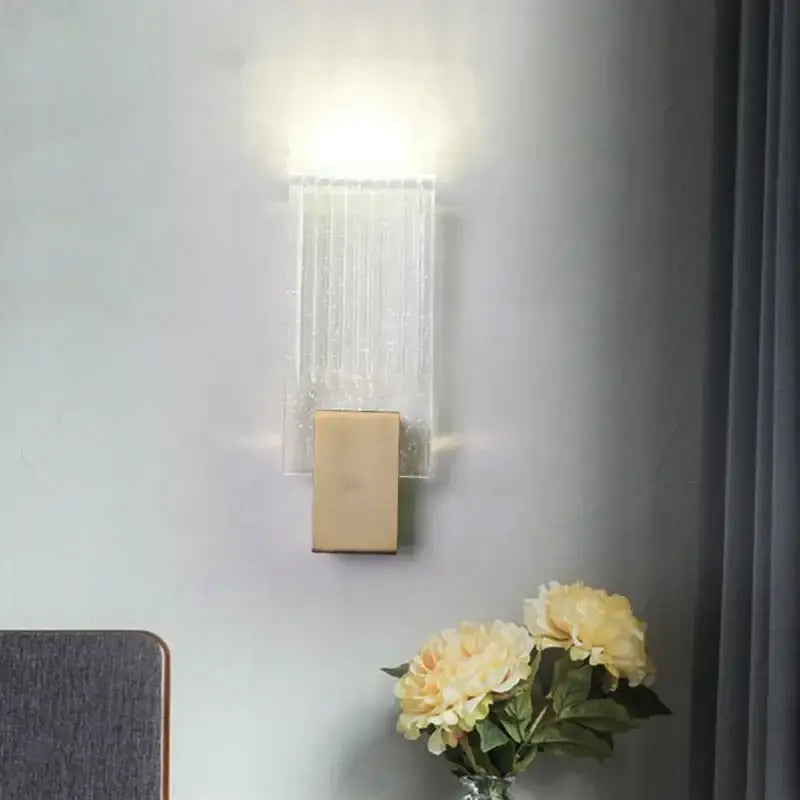 Gold Crystal Brass Wall Lamp