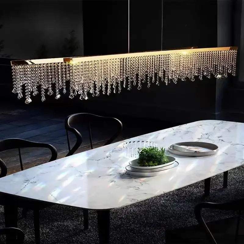 Gold Crystal Dining Fixture