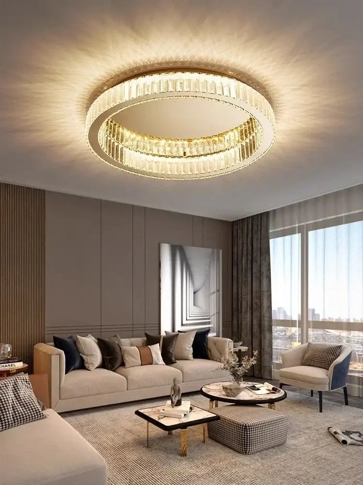Gold Circle LED Chandelier