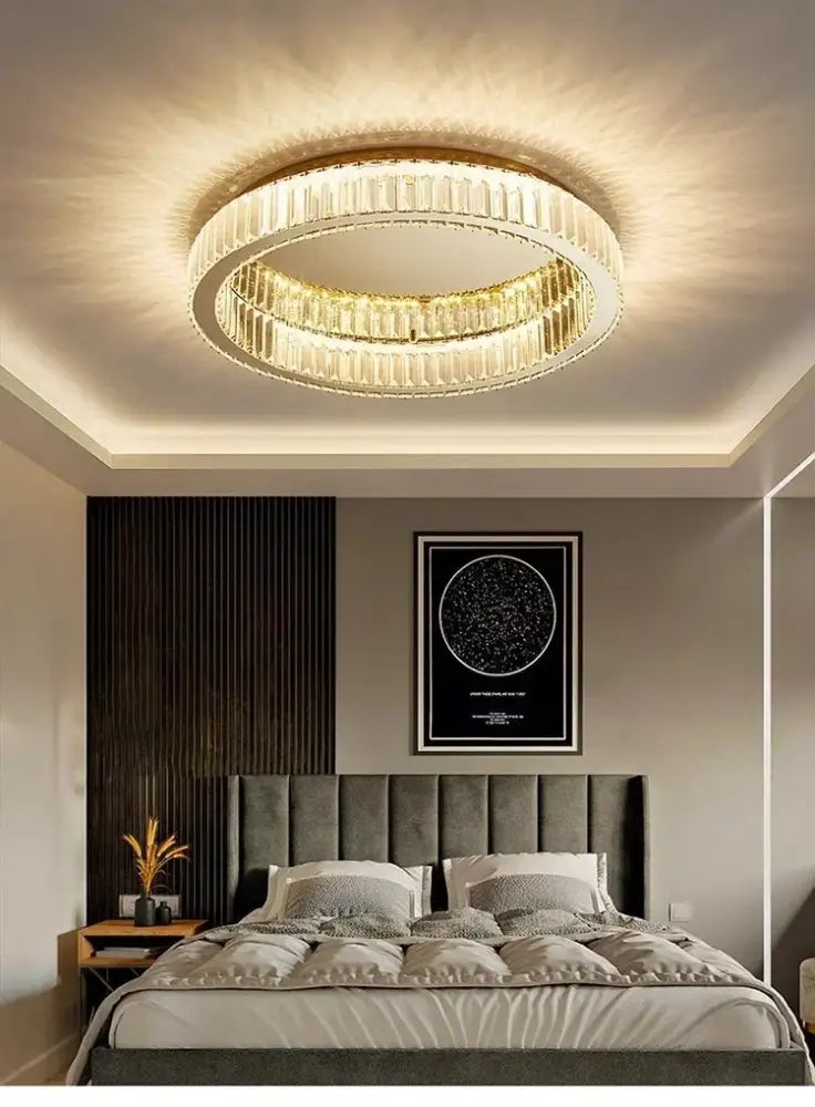 Gold Circle LED Chandelier