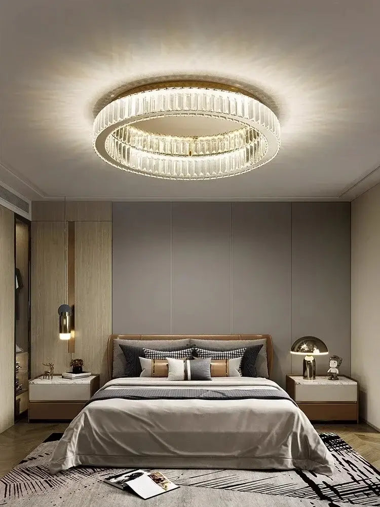 Gold Circle LED Chandelier