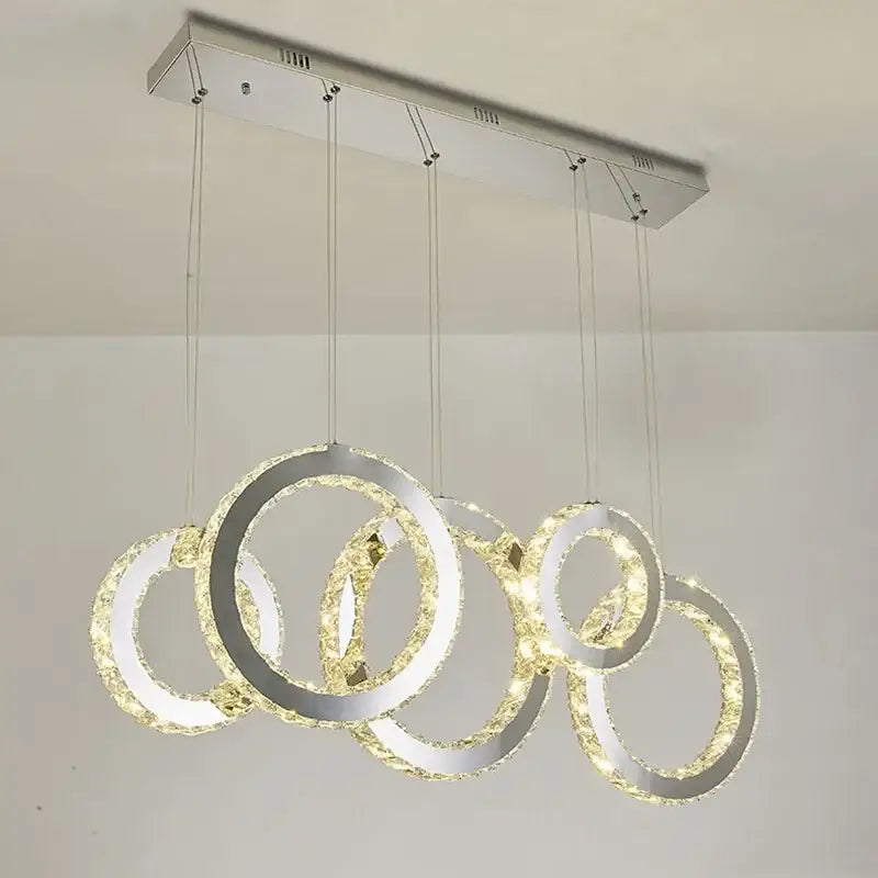 Gold Circle Pendant Chandelier