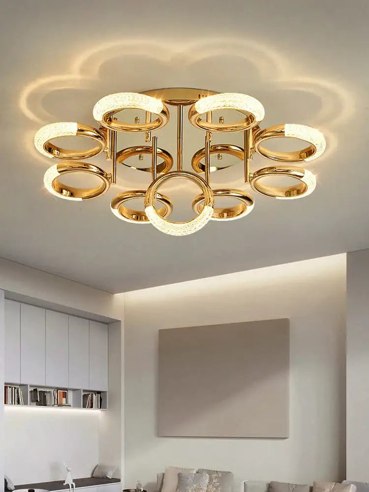 Gold Circle Ring Ceiling Light