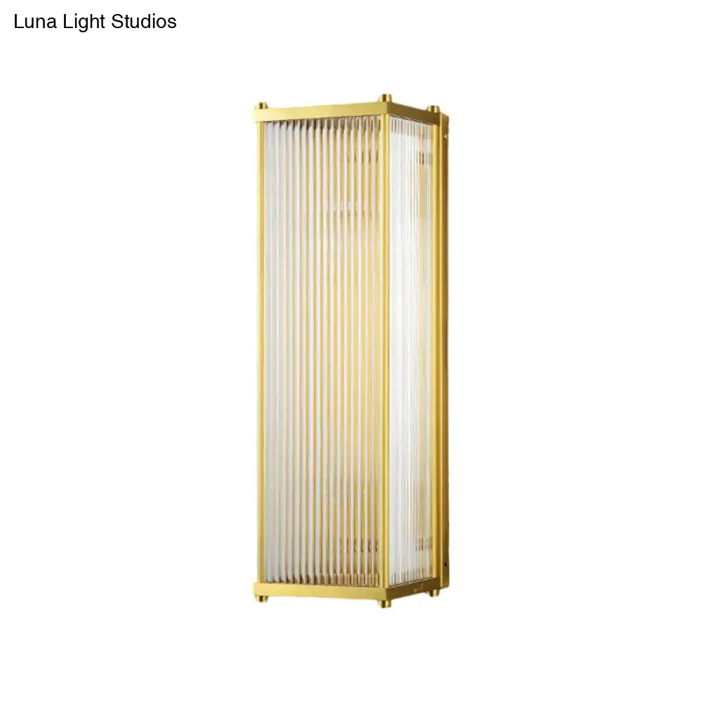 Gold Crystal Cuboid Sconce