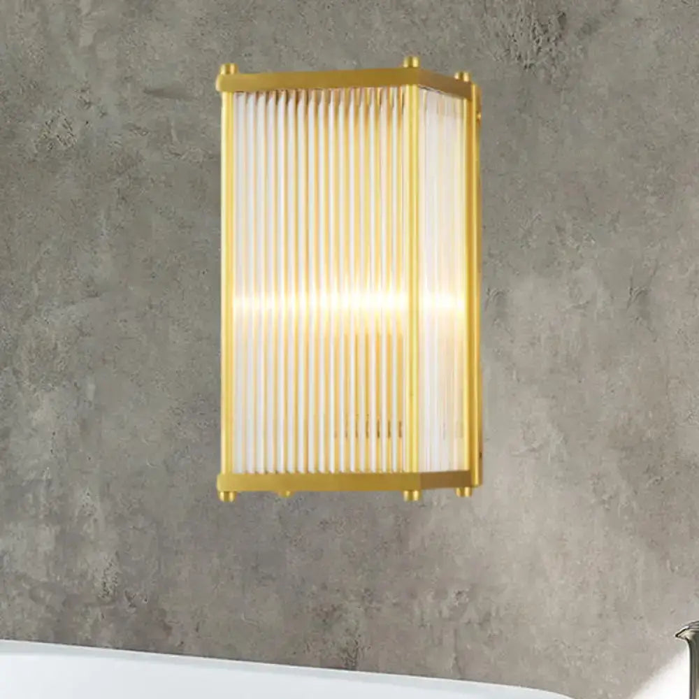 Gold Crystal Cuboid Sconce