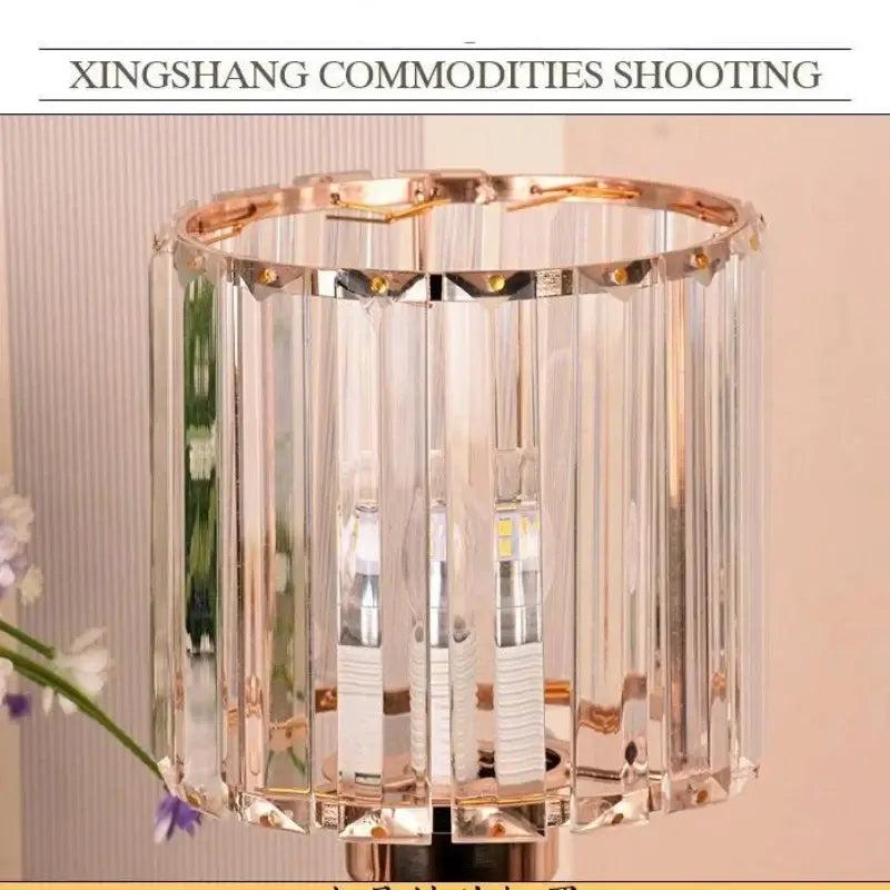 Gold Crystal Desk Lamp