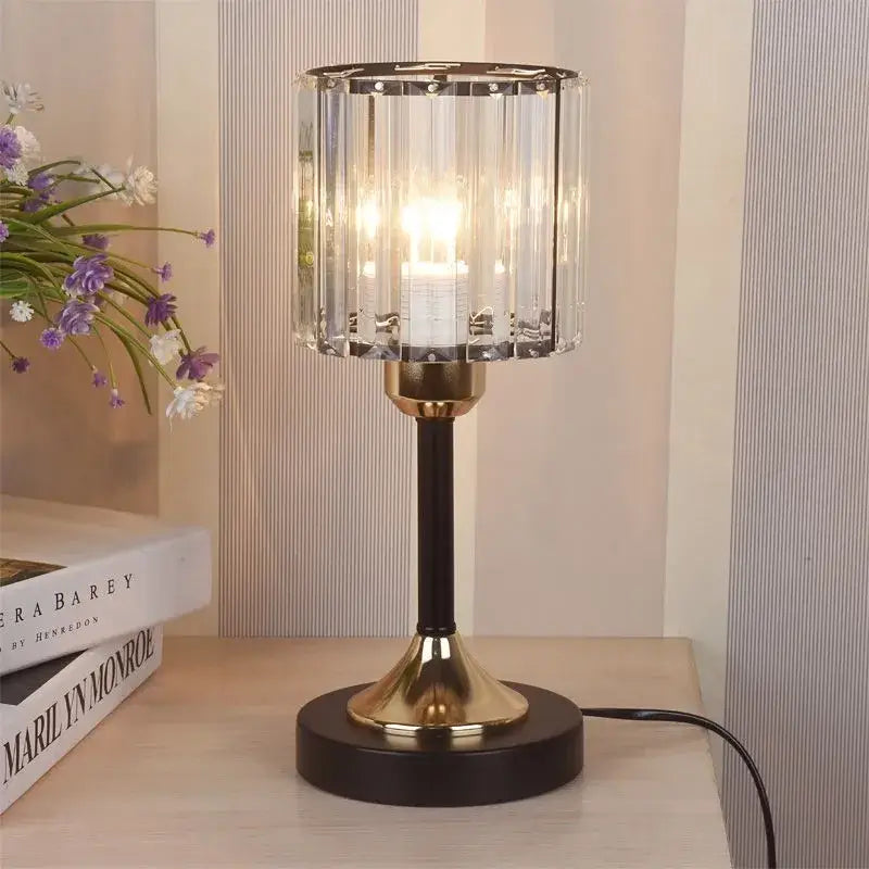 Gold Crystal Desk Lamp