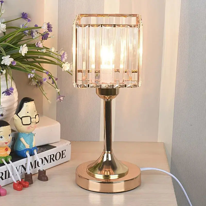 Gold Crystal Desk Lamp
