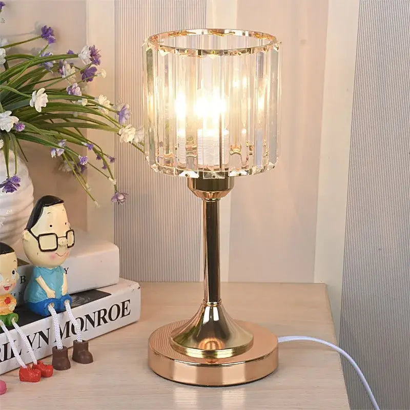 Gold Crystal Desk Lamp
