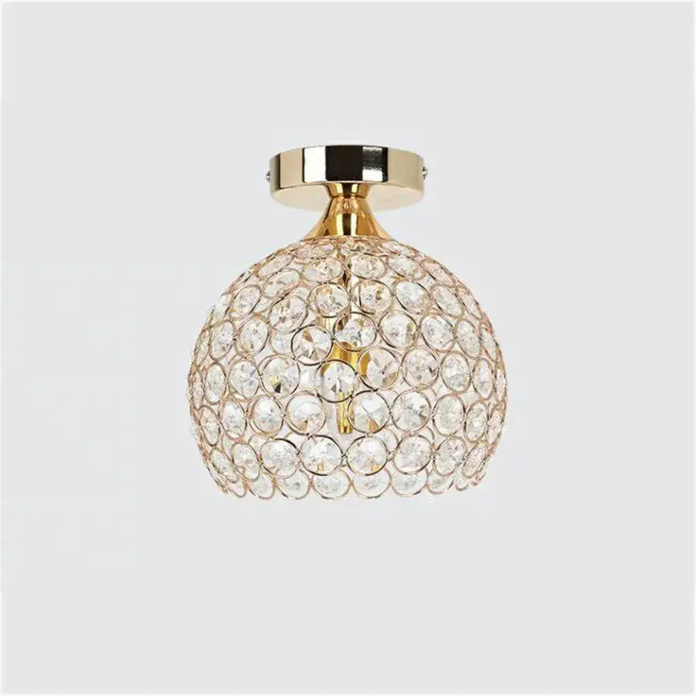 Gold Crystal Diamond Ceiling Light