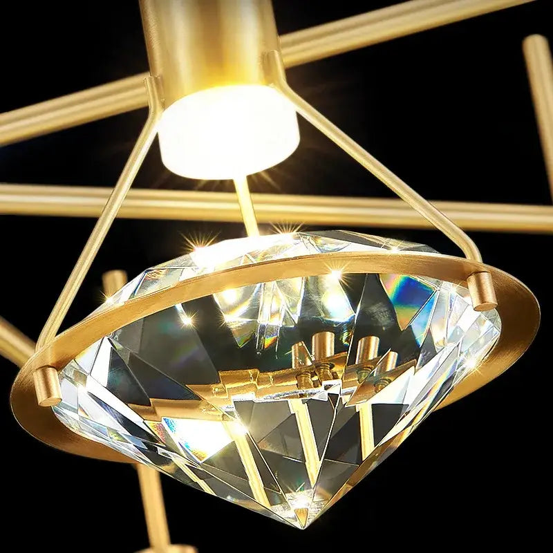Gold Crystal Nordic Bedroom Wall Lamp