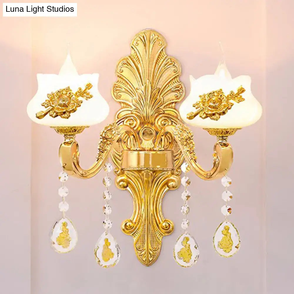 Gold Crystal Wall Mount