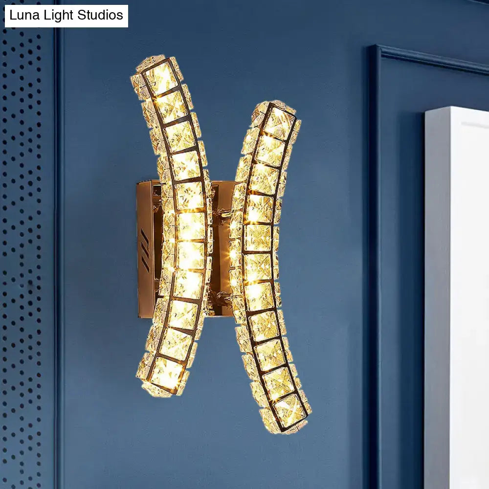 Gold Crystal Dual Sconce