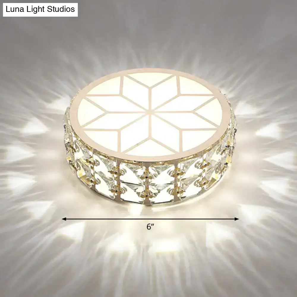 Gold Crystal Flush Light