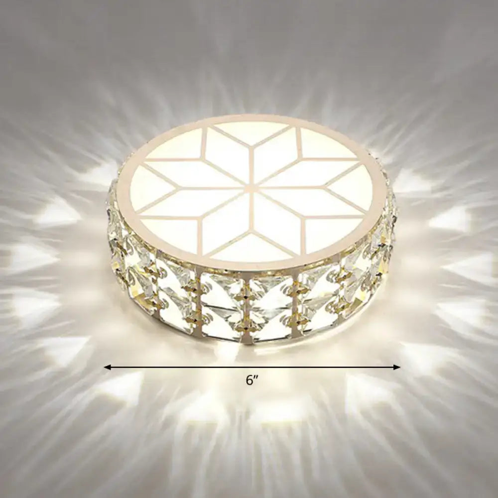 Gold Crystal Flush Light