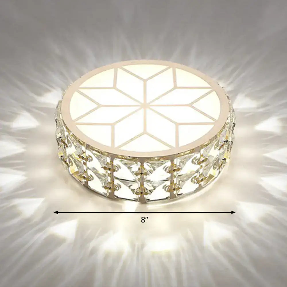 Gold Crystal Flush Light