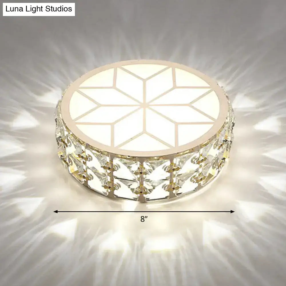 Gold Crystal Flush Light